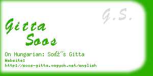 gitta soos business card